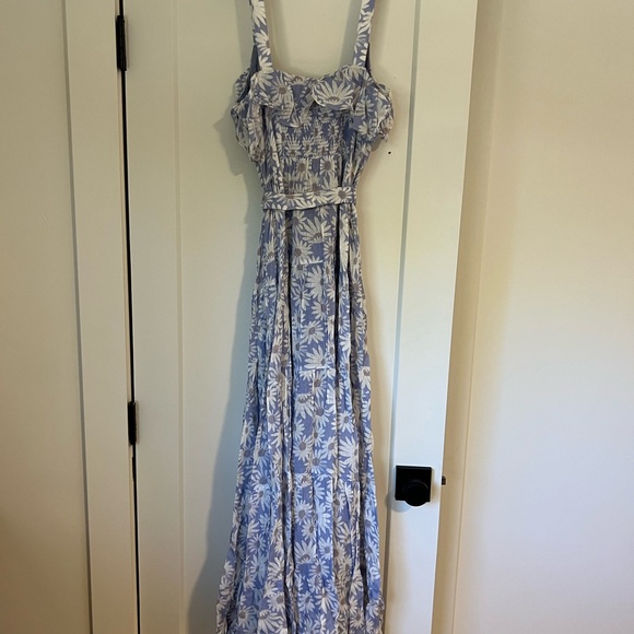 NWT Paige Tevin Floral Periwinkle Multi Maxi Dress - Picture 6 of 6